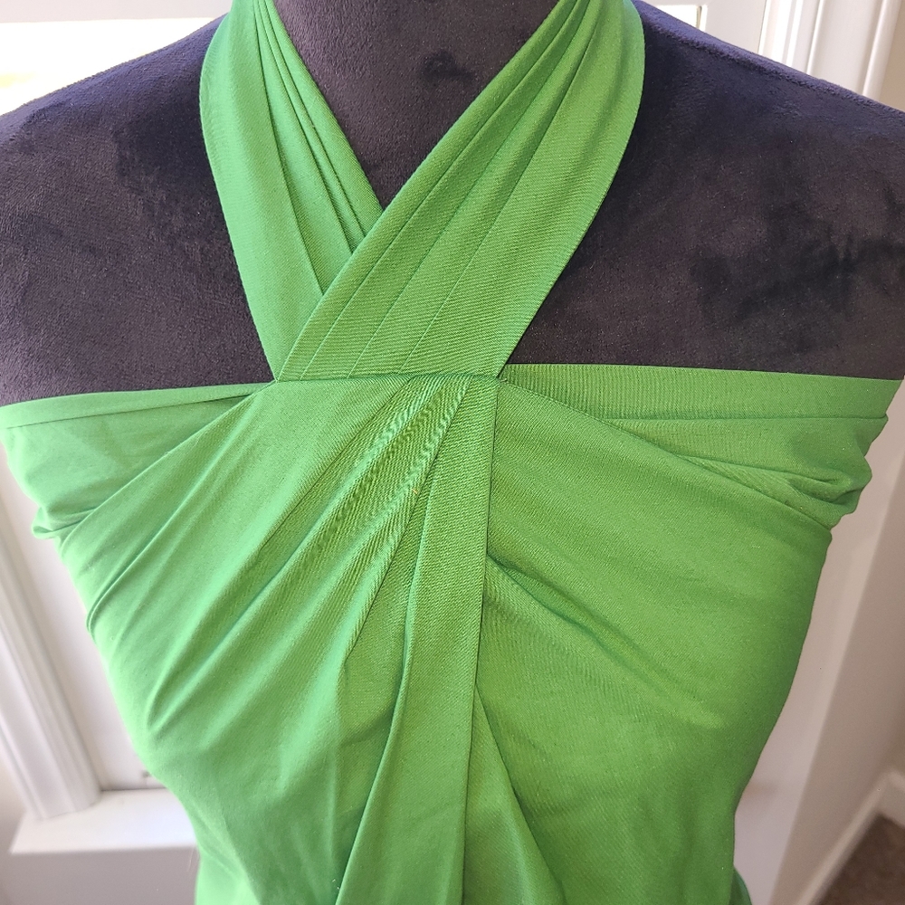 Robert Rodriguez Women Green Sleeveless Halter Top Sz XS EUC